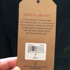 Lucky Brand Lolita skinny corduroy pants
